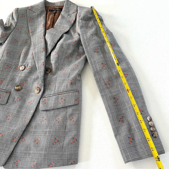 Brooks Brothers Floral Glen Plaid Double Breasted Blazer - Picture 16 of 17